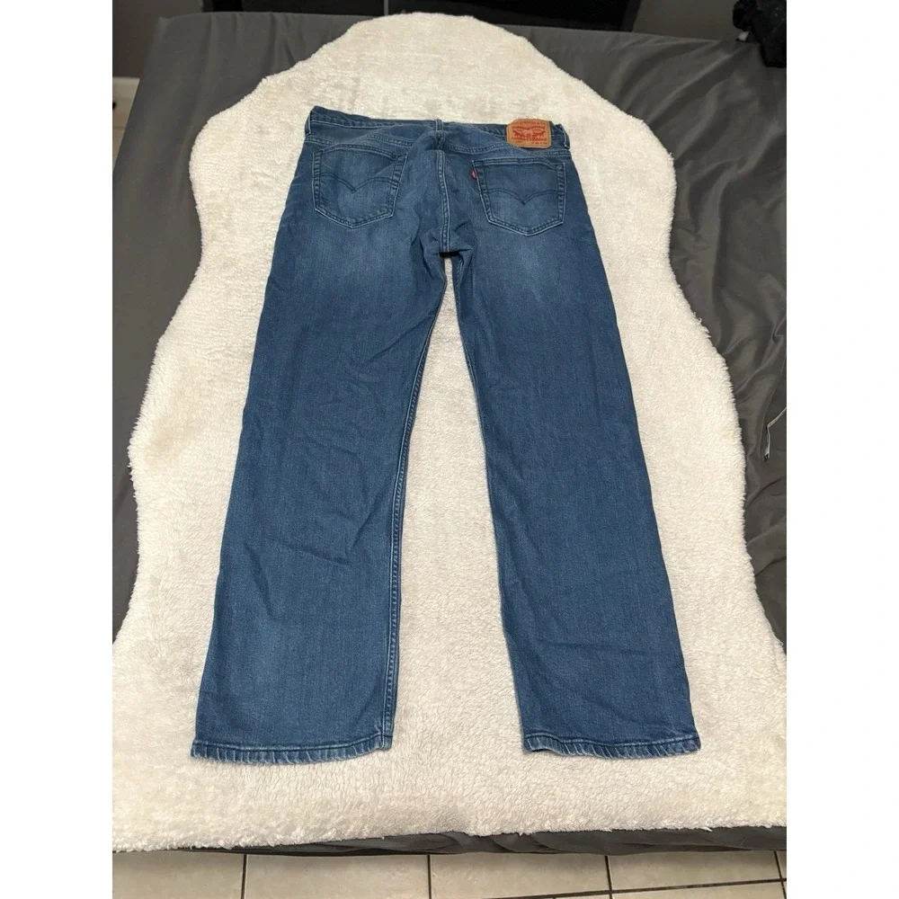 Levi's 569 Mens 36x34 Act (36x32) Loose Straight Blue Denim Jeans Pants Stretch‎